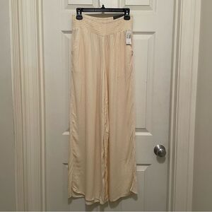 New Maurices High Rise Palazzo‎ Pants Wide Leg Pockets Small Boho Coastal NWT